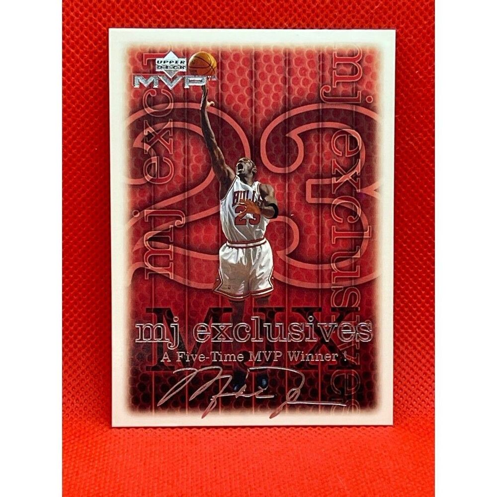 Michael Jordan Card 1999-00 Upper Deck MVP MJ Exclusives #187 SILVER SCRIPT AUT